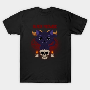 Black Meowgic -  Funny Cute Spooky Cat TShirt T-Shirt